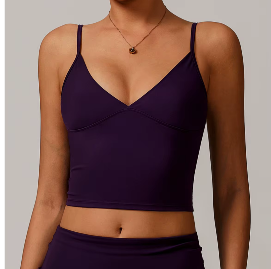 Plum Active V Neck Top