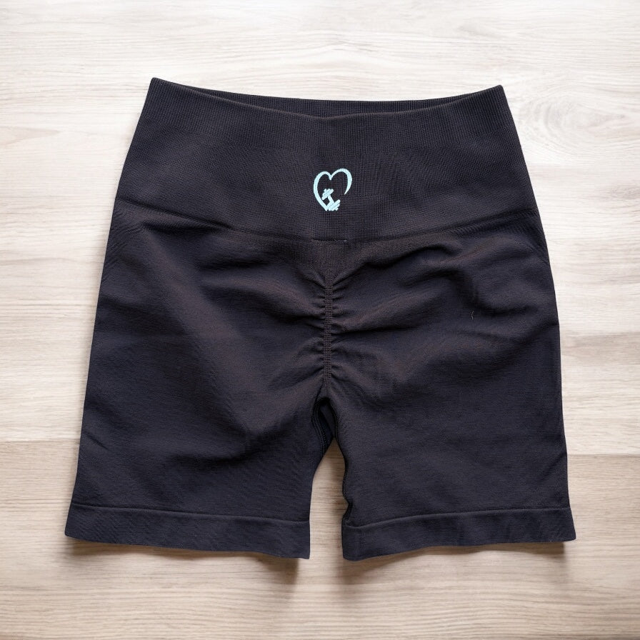 Dark Brown Scrunch Shorts