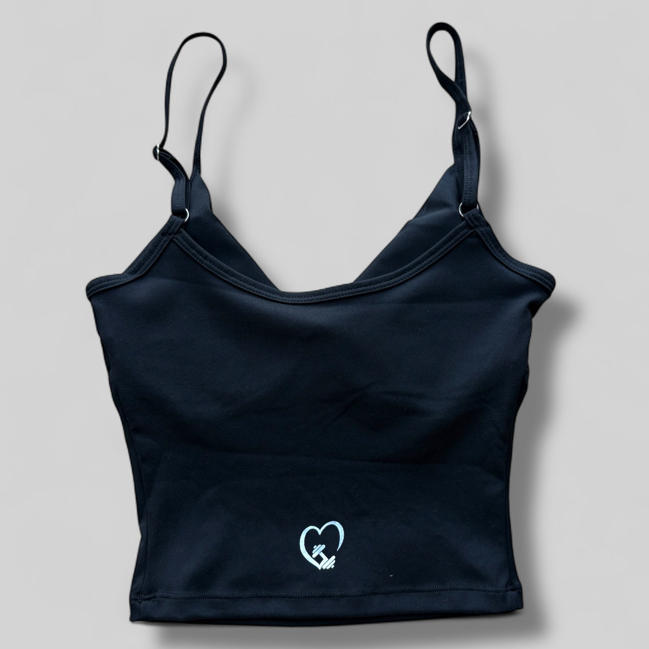 Black Active V Neck Top