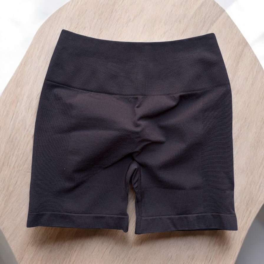 Dark Brown Scrunch Shorts