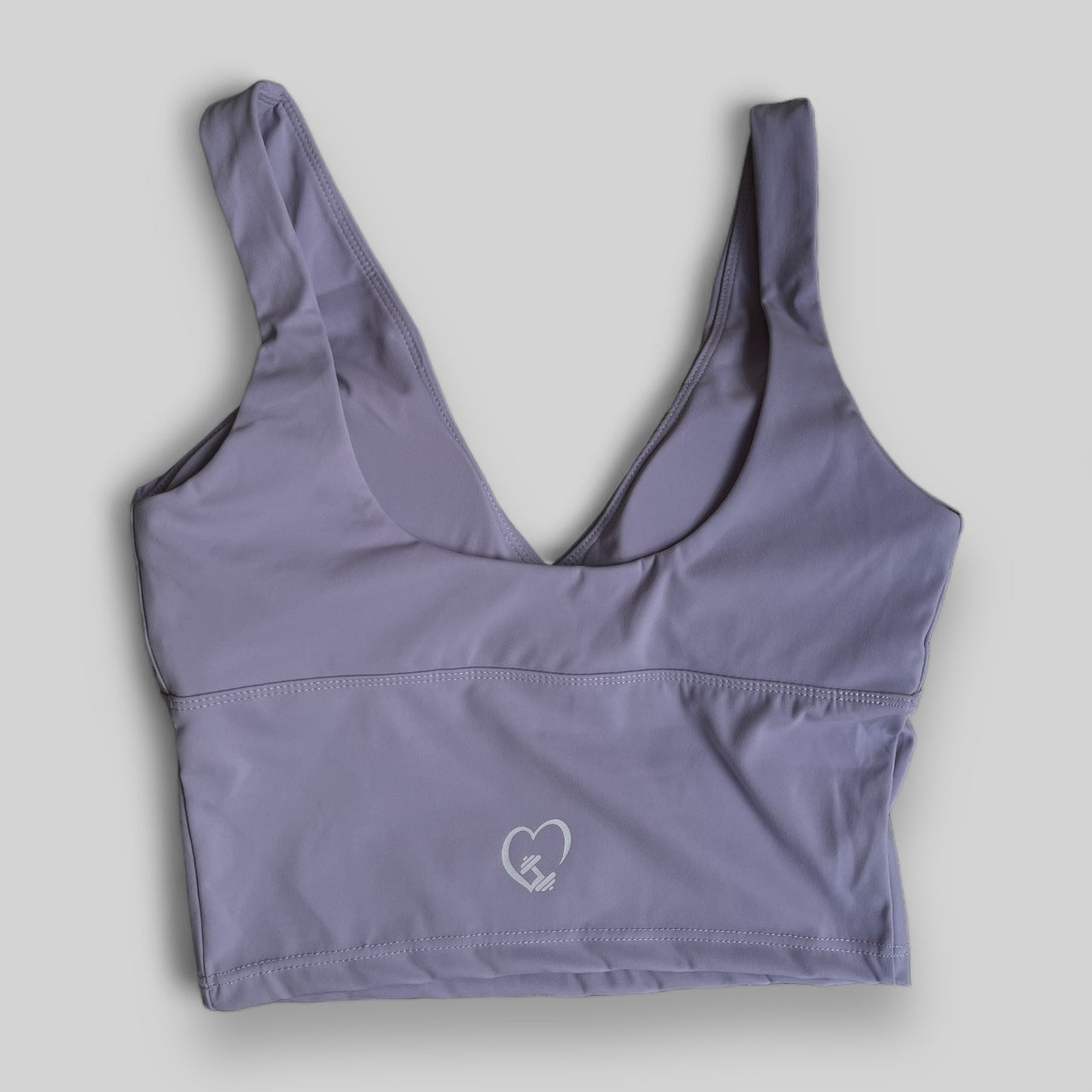 Light Lilac V Neck Sports Bra