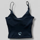 Black Active V Neck Top