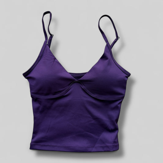 Plum Active V Neck Top