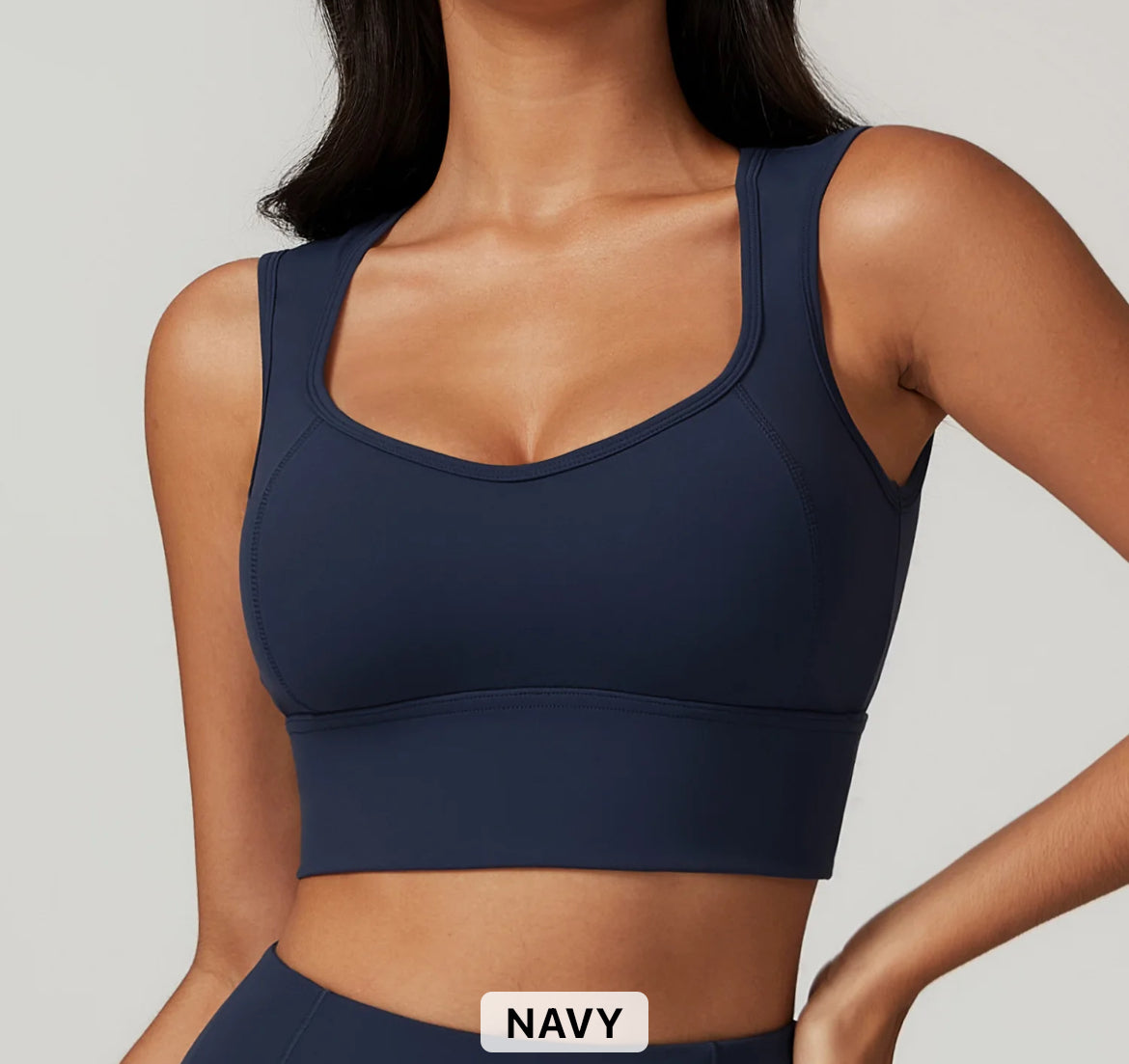 Navy Blue Deluxe Sports Bra