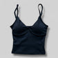 Black Active V Neck Top