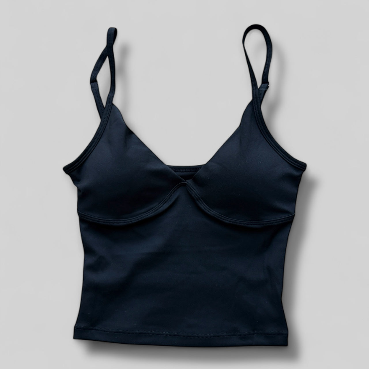 Black Active V Neck Top