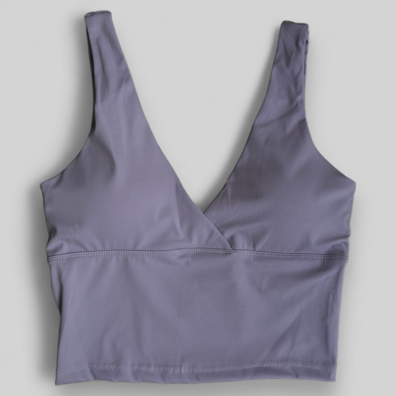 Light Lilac V Neck Sports Bra