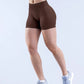 Coffee Brown Scrunch Shorts